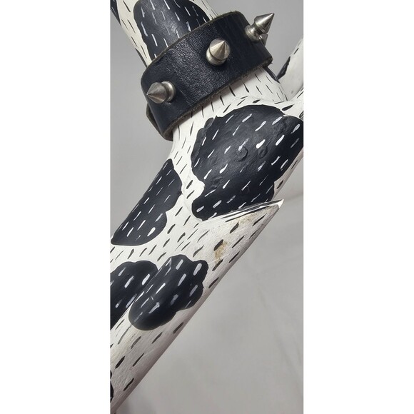 Oaxacan Painted Mexican Folk Art Dog Leather Collar Alebrije Wood By Juan 15x11" - Picture 6 of 16